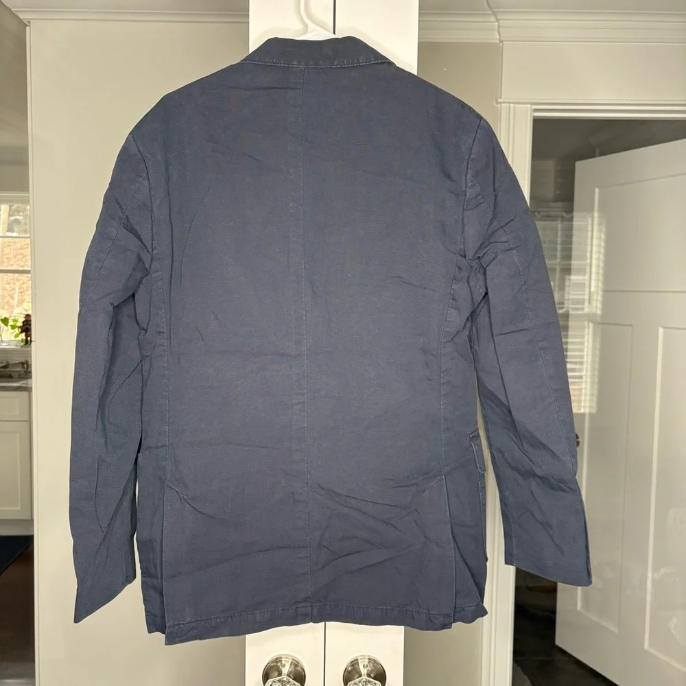 NWT J. Crew Crosby Classic-fit Suit jacket Italian Cotton-linen Indigo